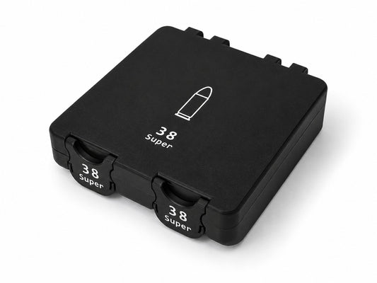38 Super Ammo Box – 100 Rounds - Snap Close Storage Box | Fully Customizable