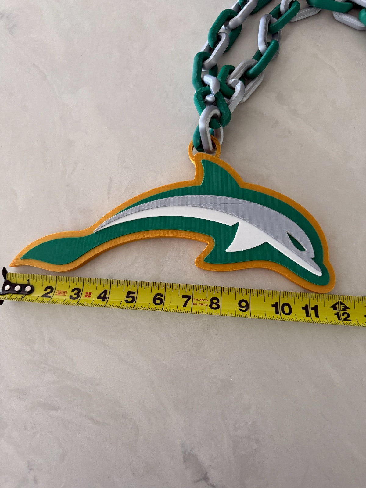 Jacksonville Dolphins Fan Oversized Logo Necklace Hype Chain