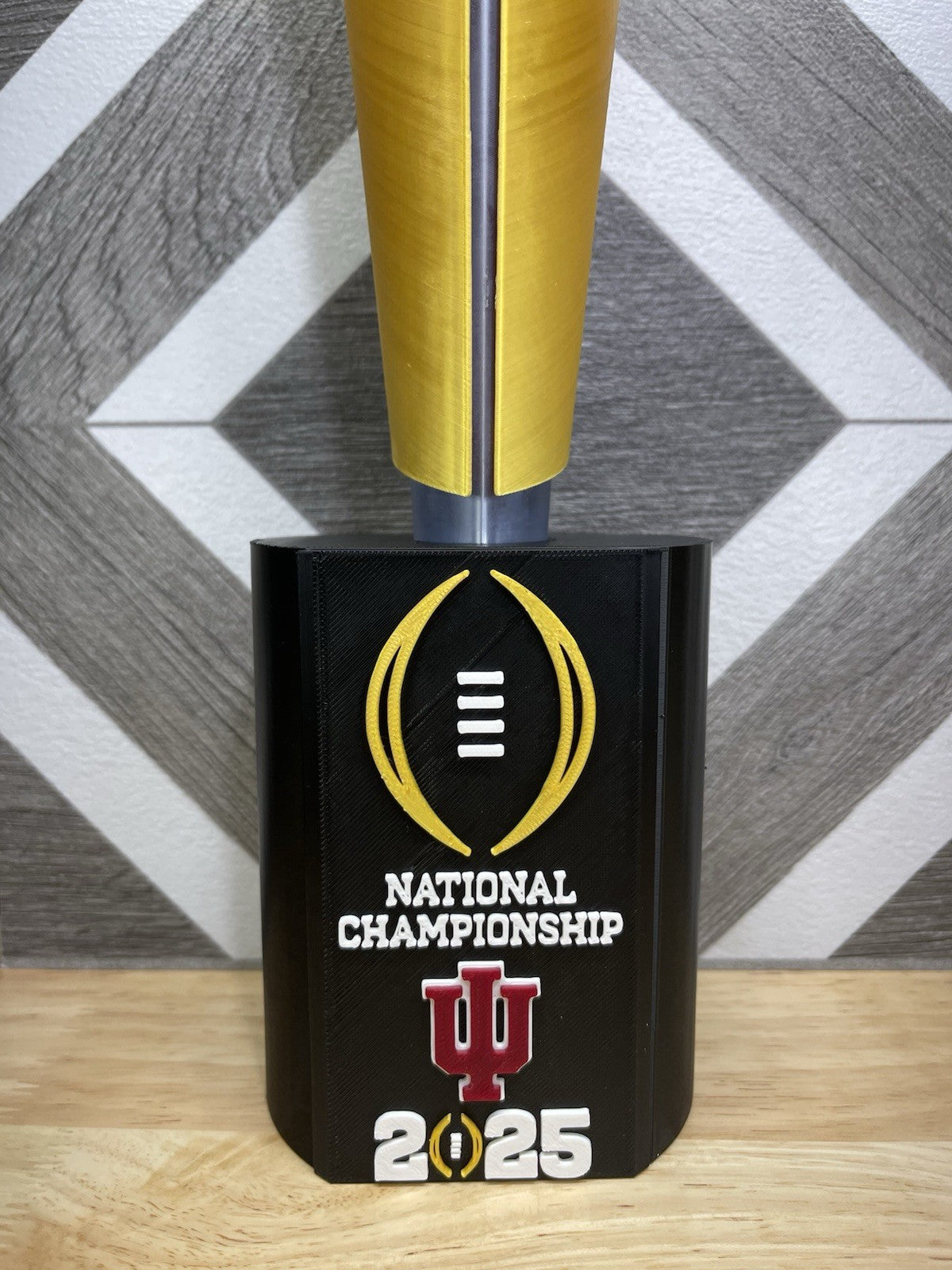 Indiana Hoosiers 2025 Season 14-in CFP National Championship Trophy 3-D Printed