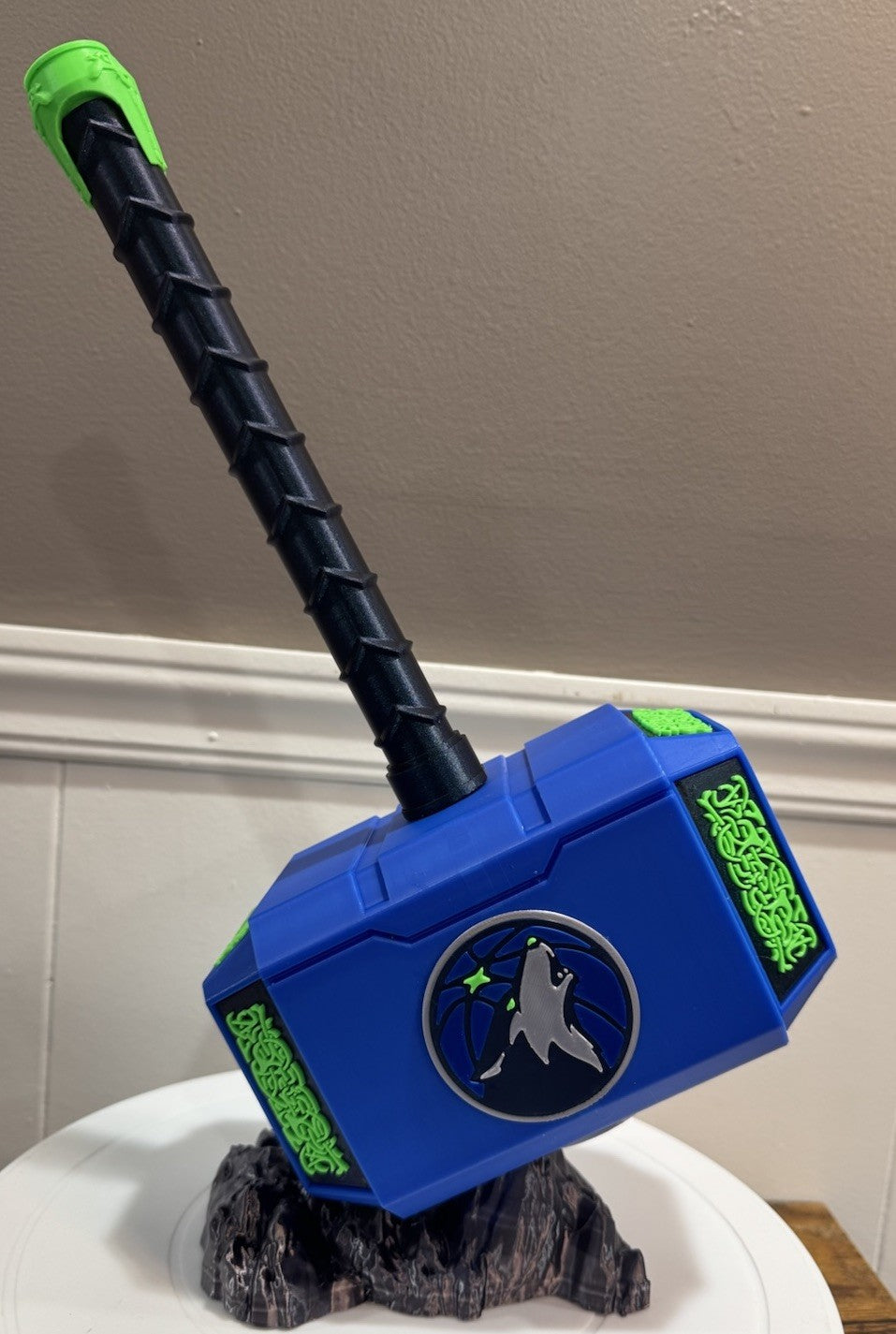 Minnesota Timberwolves Thor Hammer & Rock NBA Unique Fan Gifts Man Cave Office
