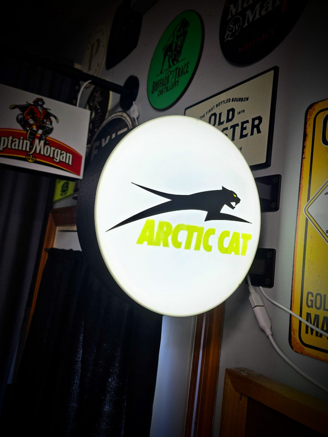 Arctic Cat LED 2-Sided Lightbox 12 Inch Light Box LED Sign 3D Printed Wall Decor