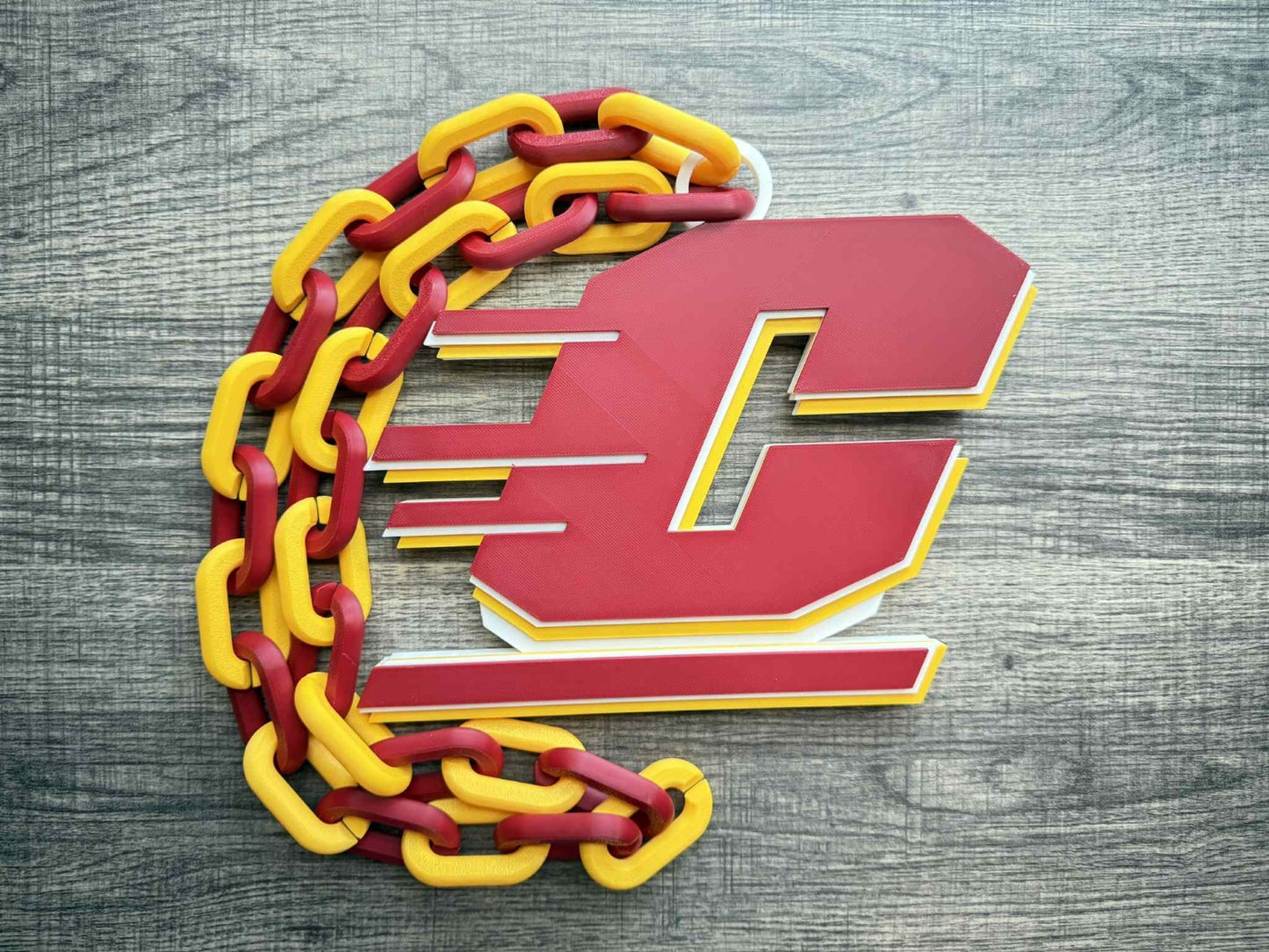 Central Michigan Chippewas Logo Oversized Necklace, Hype Chain [Made To Order]