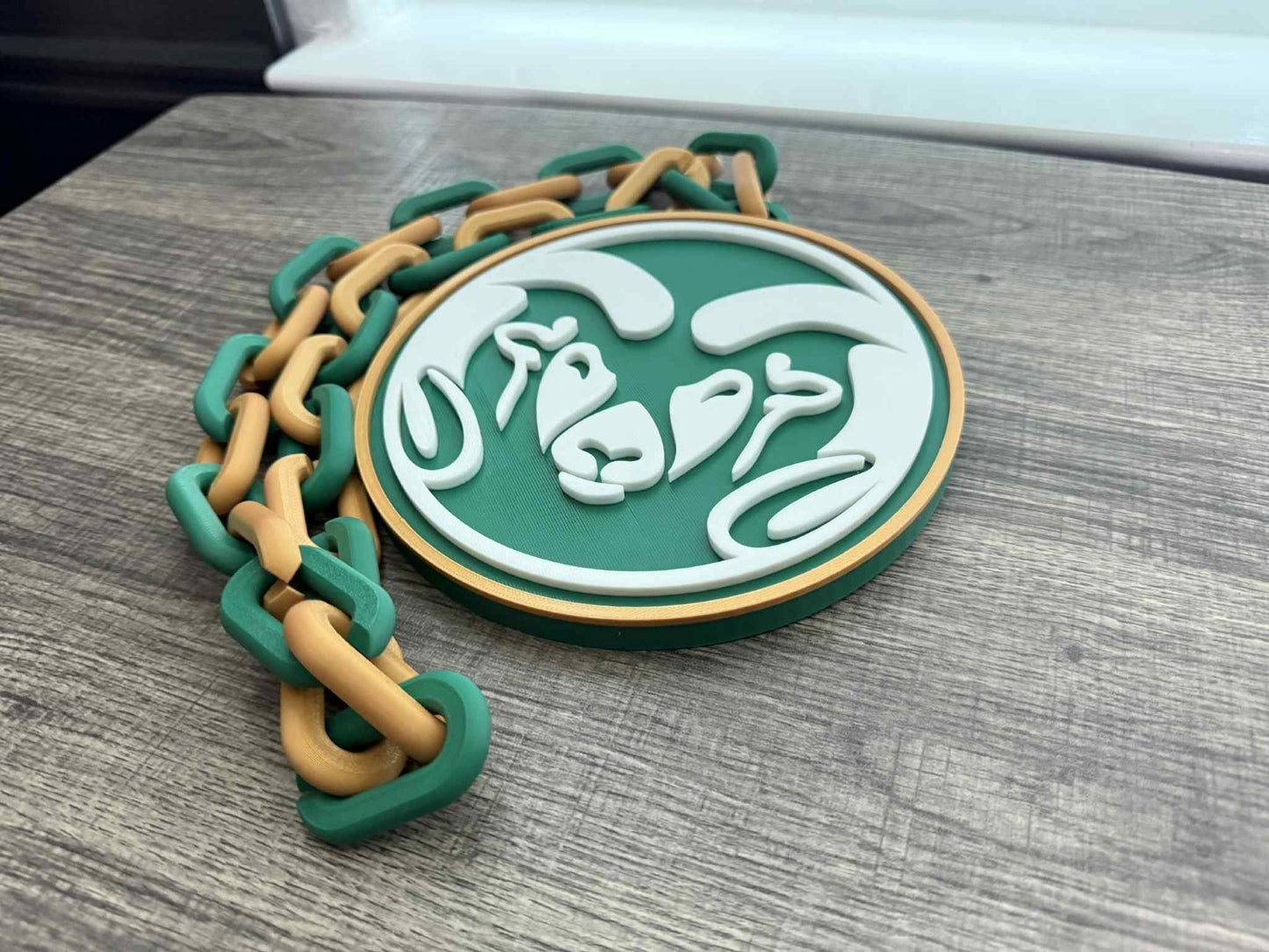 Colorado State Rams Logo Oversized Necklace, Pendant Chain [Made To Order]