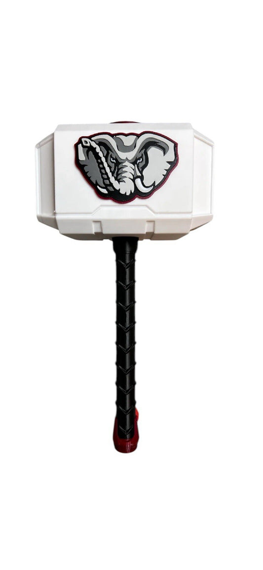 Alabama Crimson Tide NCAA Mjolnir Thor Hammer. 3D Printed Fan Art