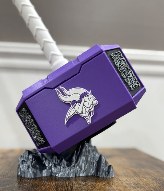 13” Minnesota Vikings Thor Hammer Decoration NFL INSPIRED football Gift Man Cave