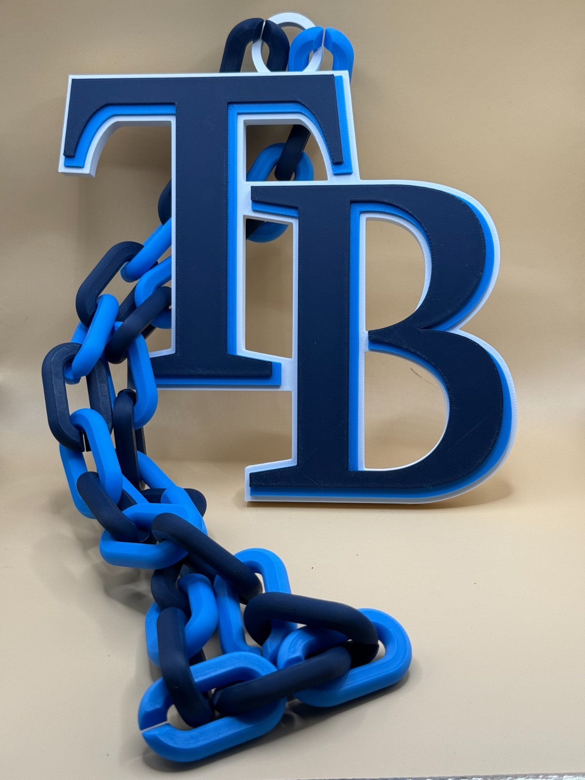 Tampa Bay Rays Oversized Necklace Turnover Chain HandMade 3D Printed