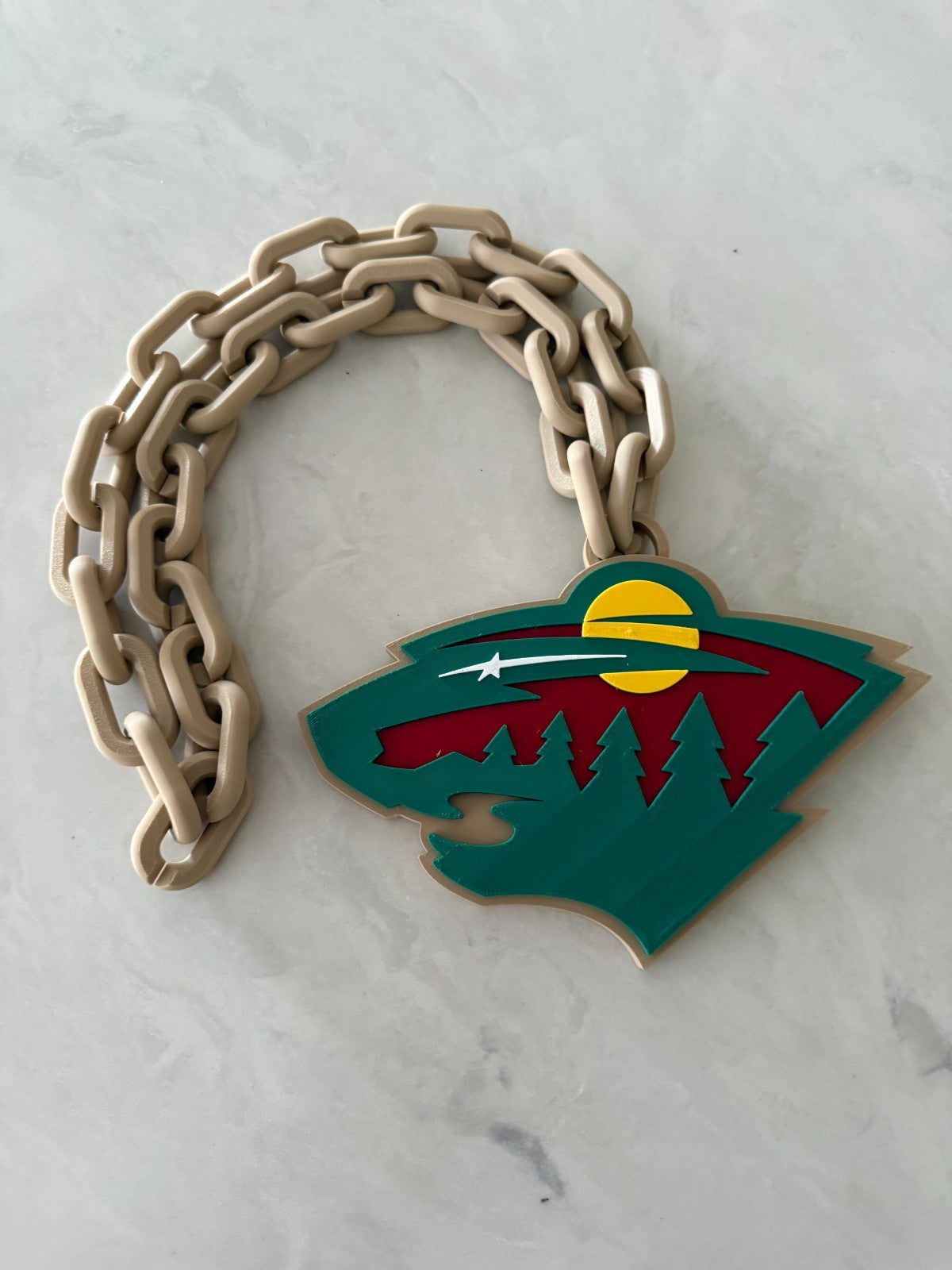 Minnesota Wild Oversized Fan Necklace, Hype Chain