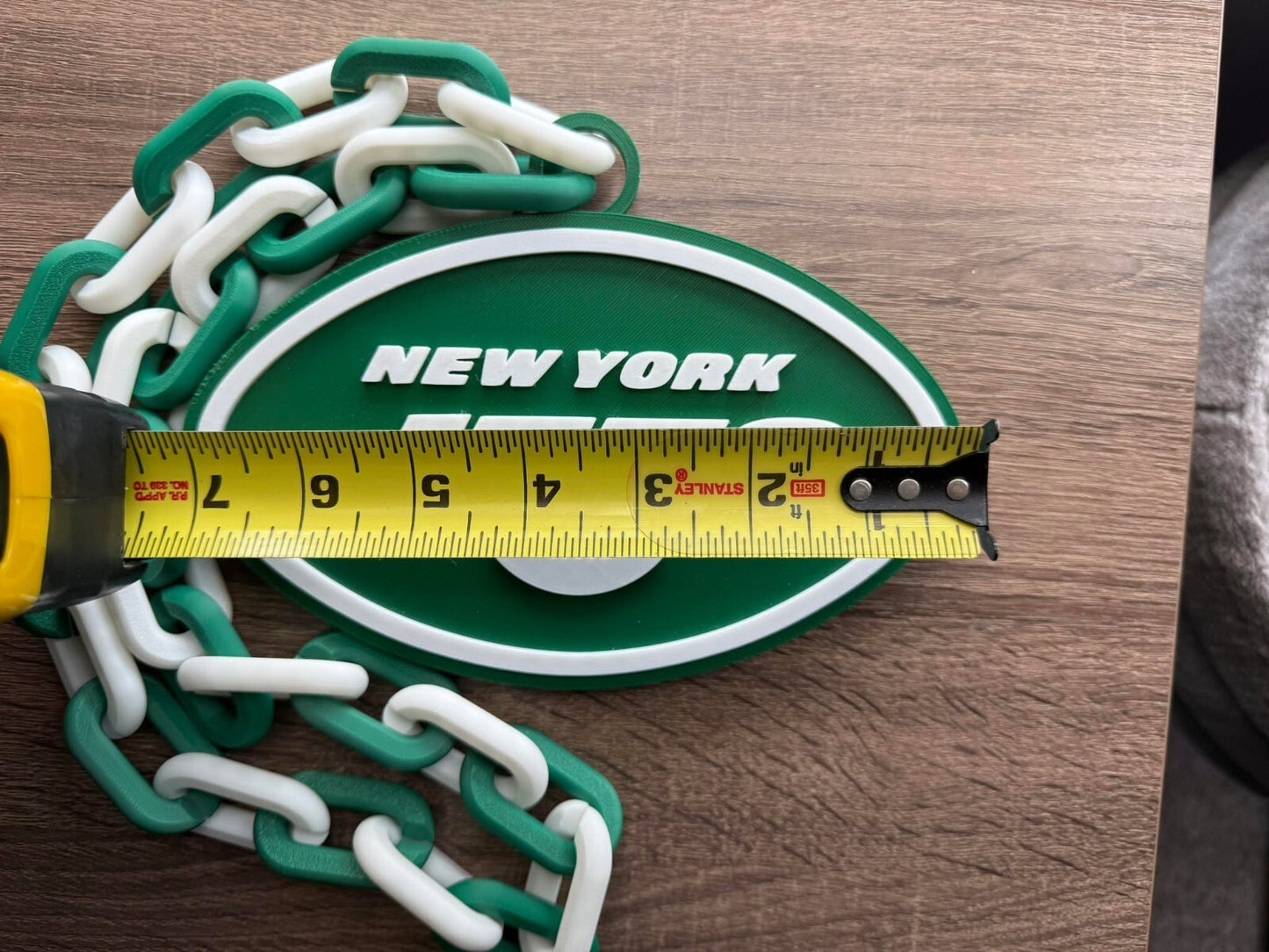 New York Jets Oversized Necklace, Pendant Chain [Made To Order]