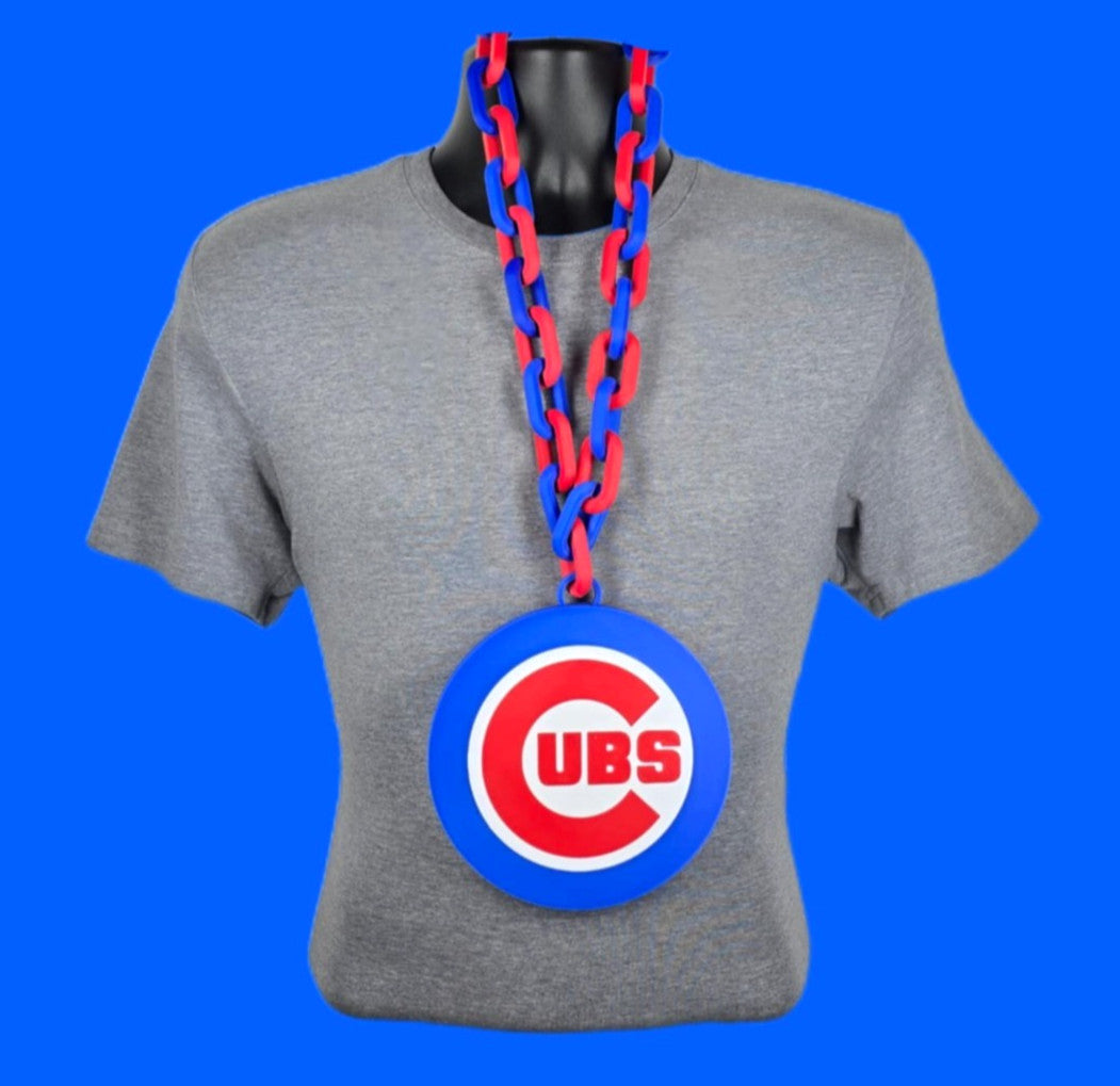 Chicago CubsFan Chain MLB Big Logo Oversized Necklace Baseball Game Day Merch