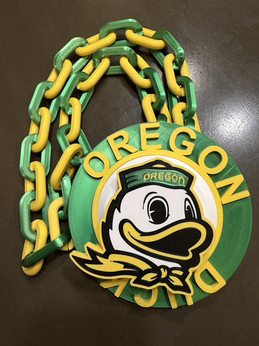 Oregon Ducks Spinning Hype Fan Chain Neckless