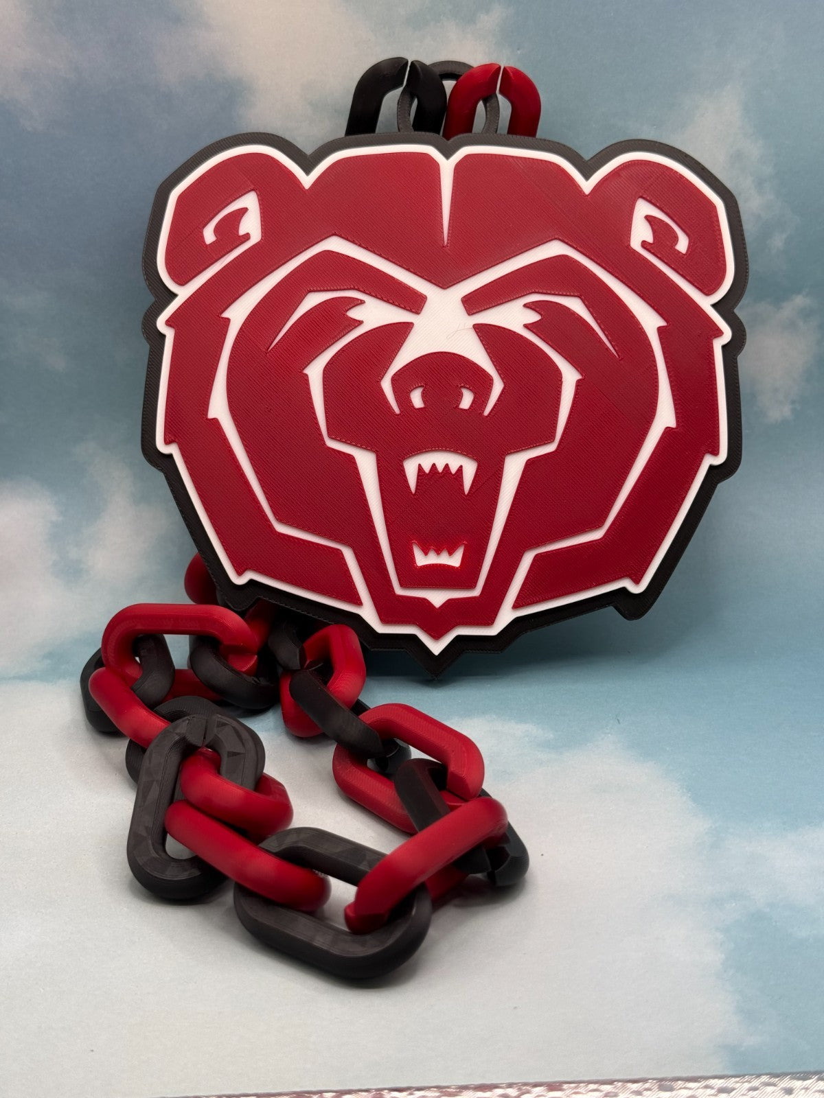 Missouri State Bears State Bears Logo Oversized Necklace Pendant Chain Mo State