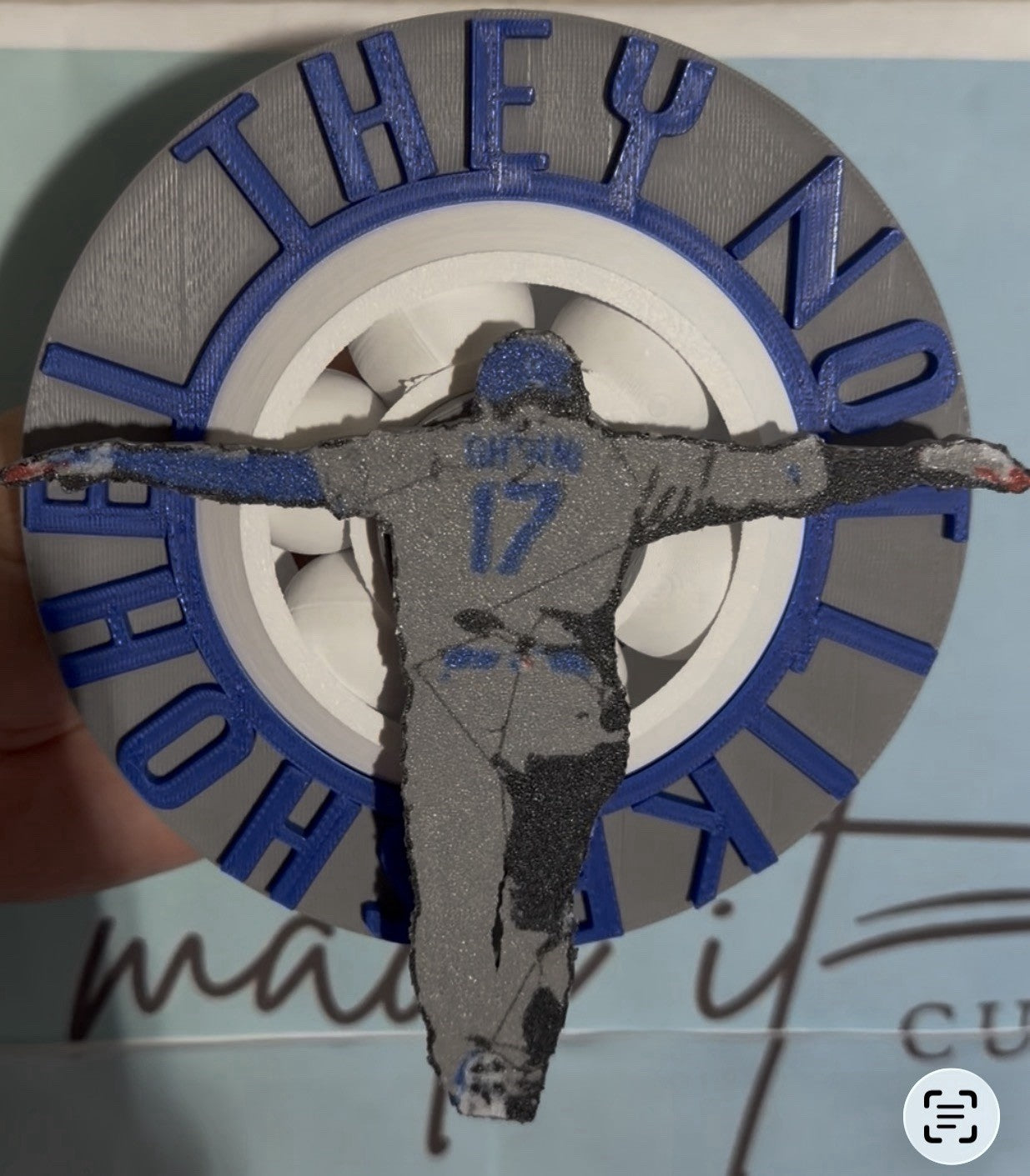 They Not Like Shohei Large Dodgers Spinner Medallion with 42” Chain