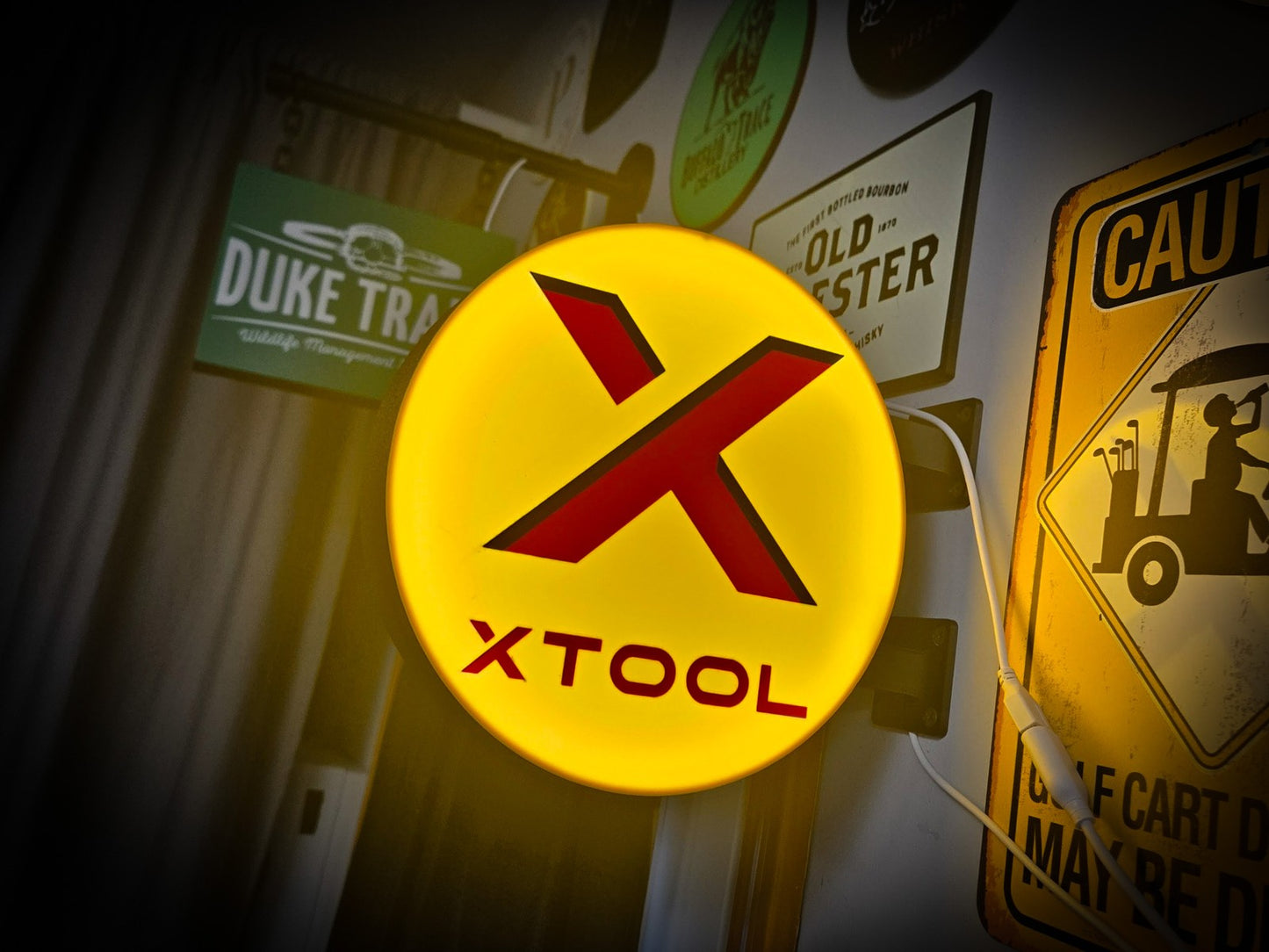 XTOOL 12 Inch Light Box LED Sign 3D Printed Wall Decor Man Cave Garage