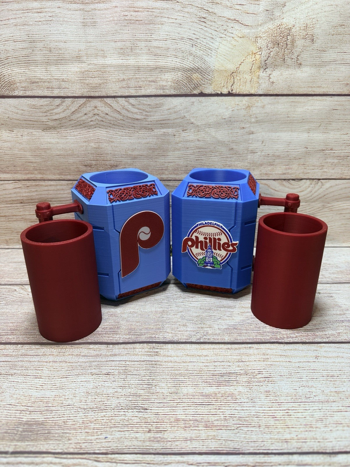 Philadelphia Phillies Retro Mjolnir Inspired Drink Koozie Thor’s Hammer