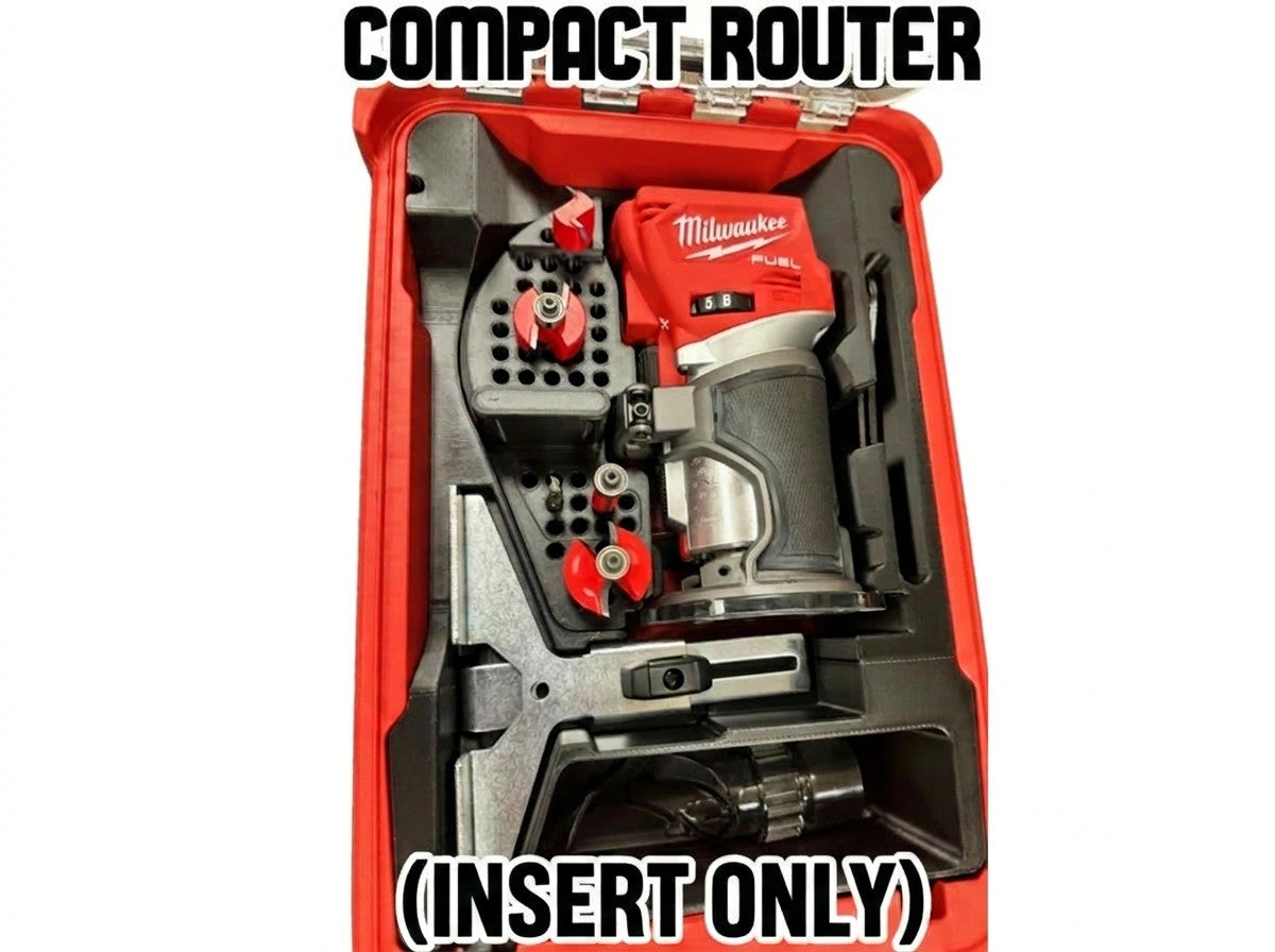 Fits Milwaukee M18 2723-20 Compact Router PACKOUT Organizer Insert (Insert Only)