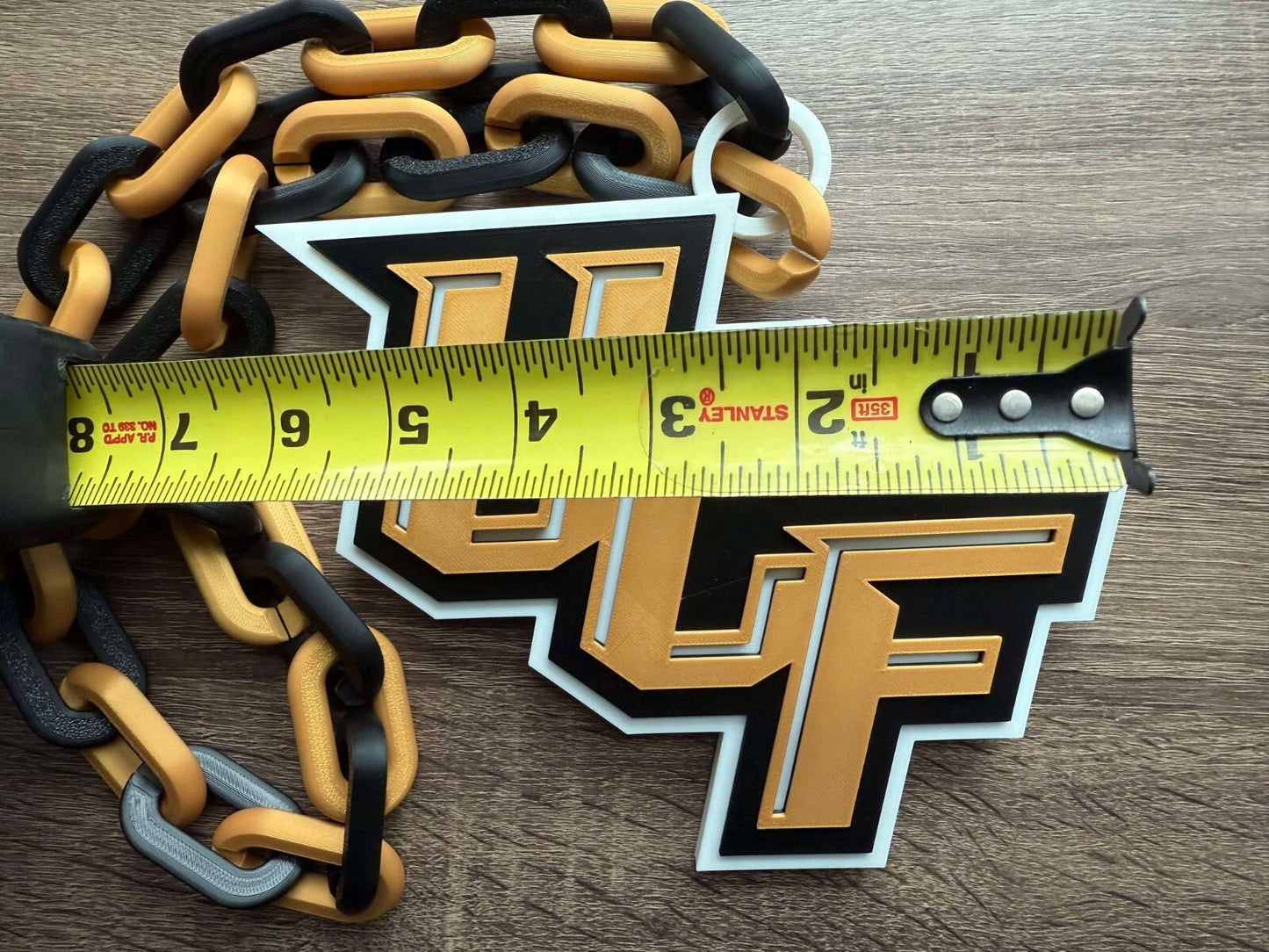UCF Knights Oversized Necklace, Sports Chain, Pendant Chain [Made To Order]