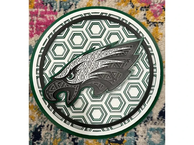 Philadelphia Eagles Wall Art Or Display 3D printed Dimensional Mosaic