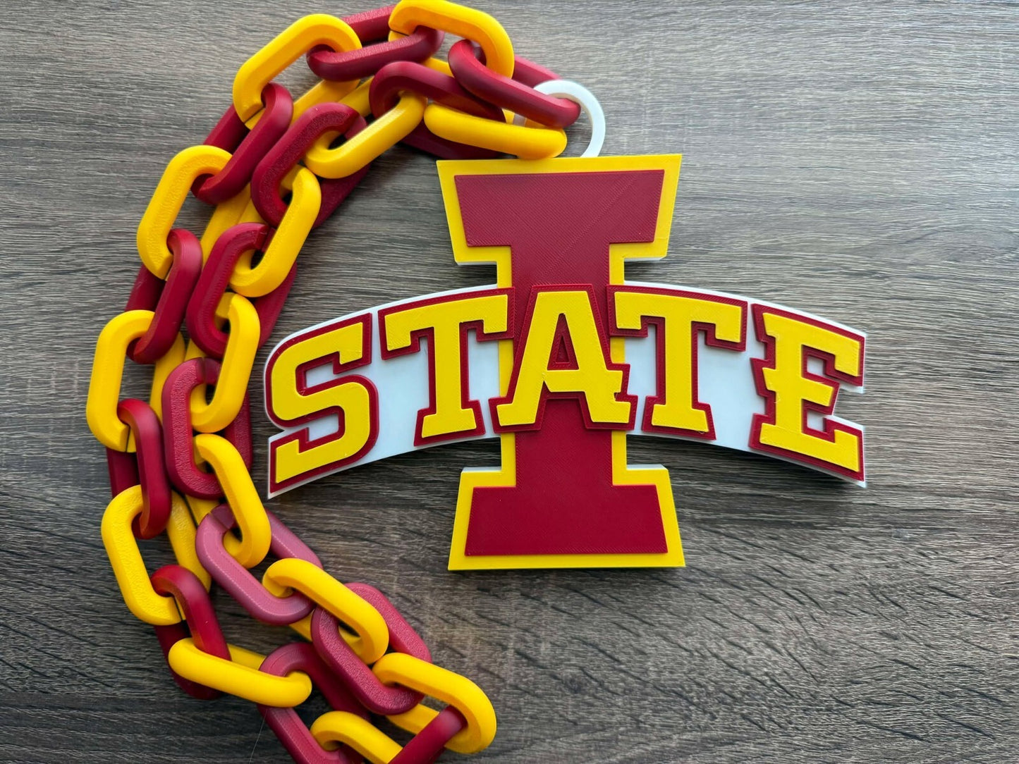 Iowa State Cyclones Oversized Necklace, Hype Chain {Made To Order]