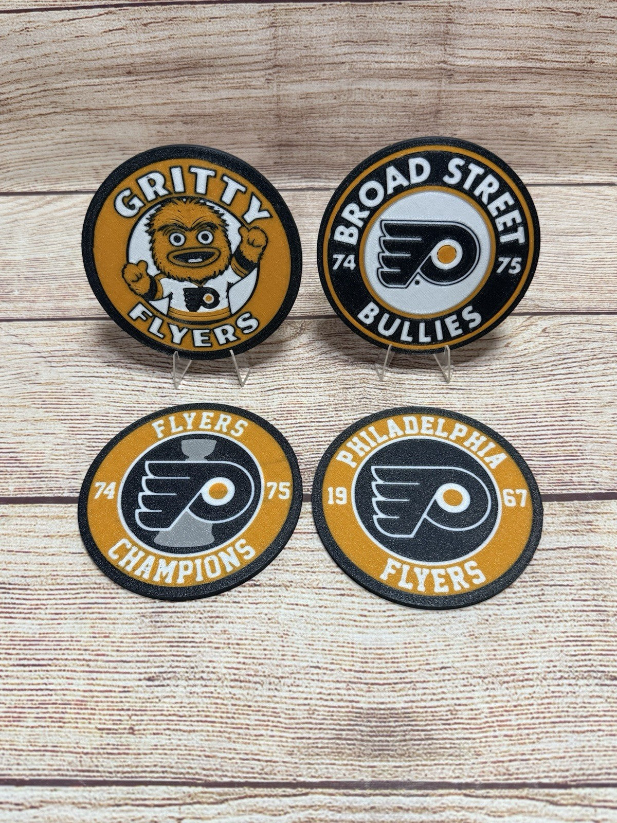 Philadelphia Flyers Custom Drink Coasters With Holder 4 Coasters Updated W New