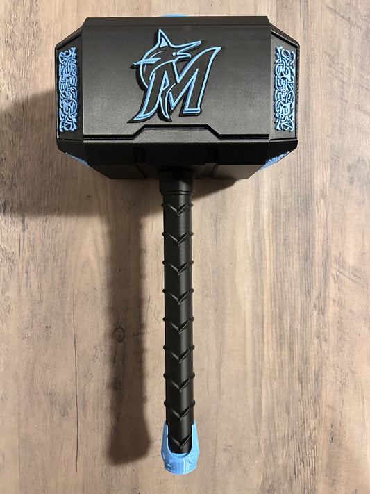 Eclipse Baseball Marlins Themed Mjolnir Thor's Hammer