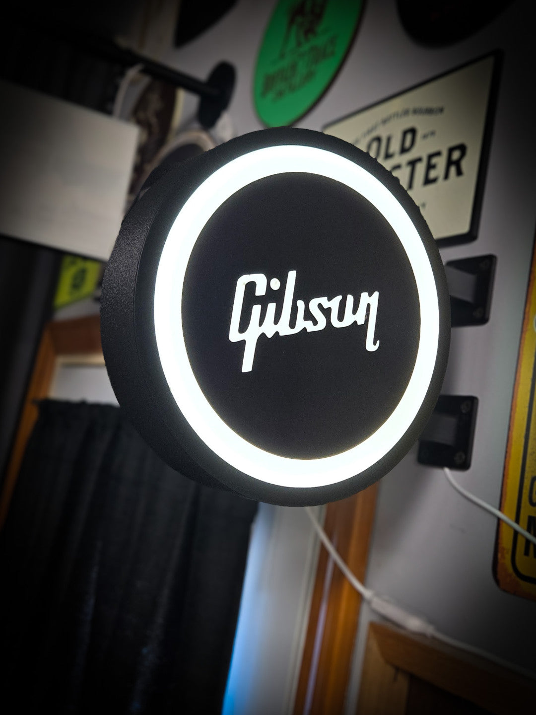 GIBSON 12 Inch Light Box LED Sign 3D Printed Wall Decor Man Cave Garage