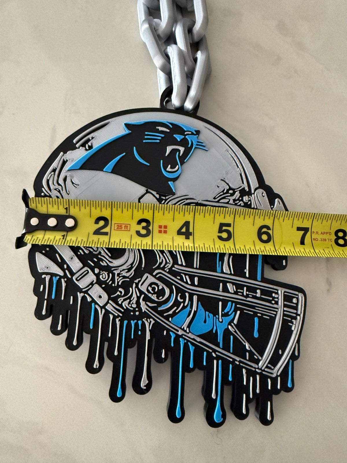 Carolina Panthers Helmet Drip Hype Chain Handmade 3D Printed