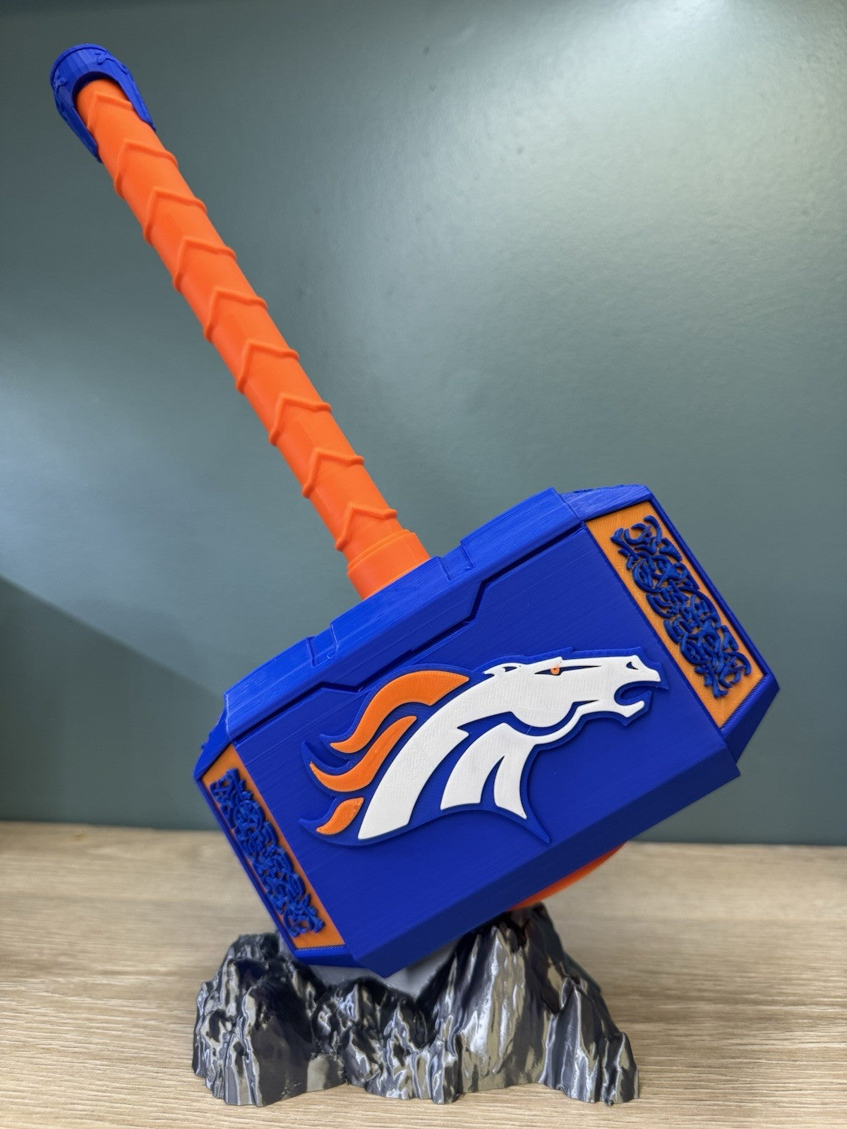 Denver Broncos 13” Thor Hammer Decoration NFL INSPIRED football Gift Man Cave