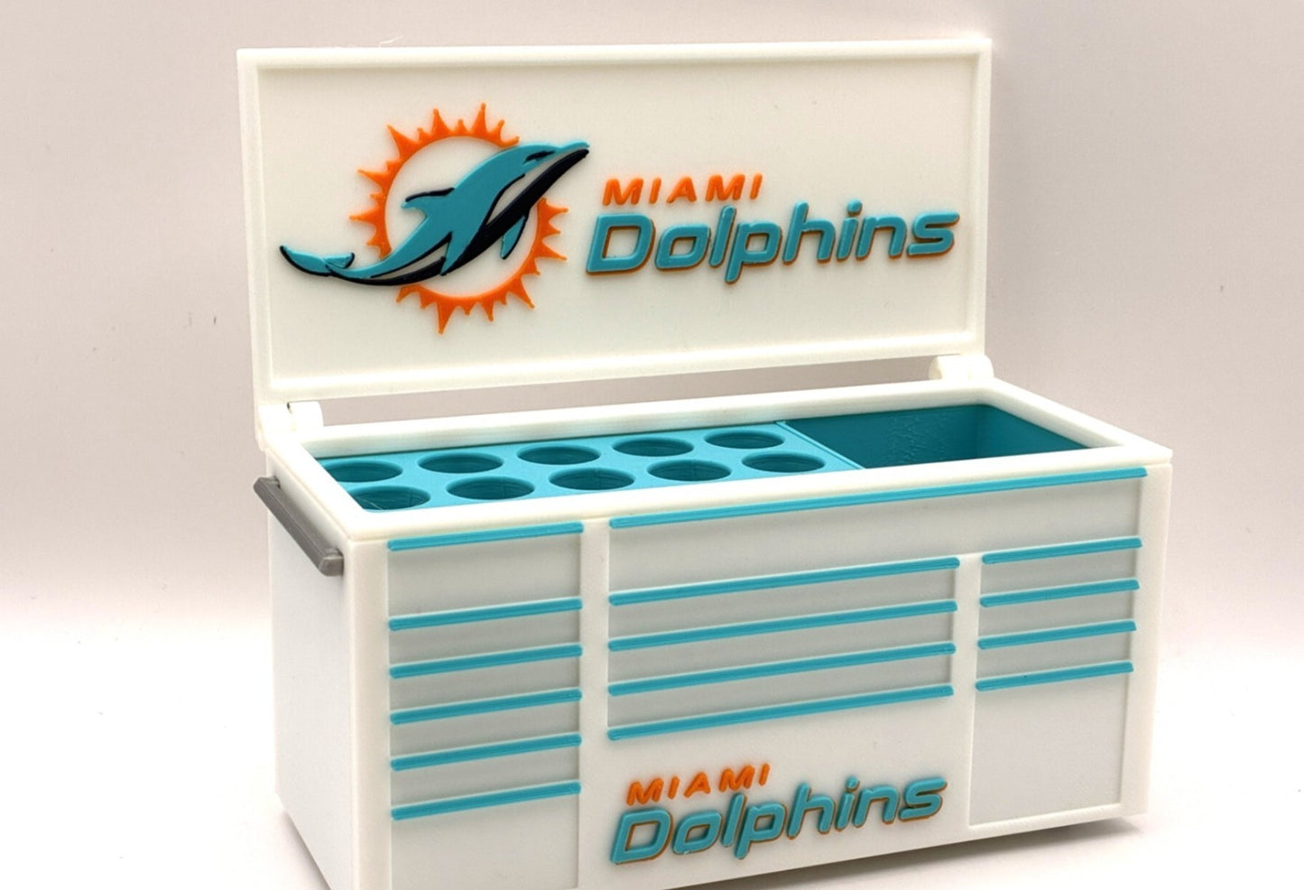 Mini Toolbox Pen Holder – Football Team Inspired Desk Organizer – Gift for Spor