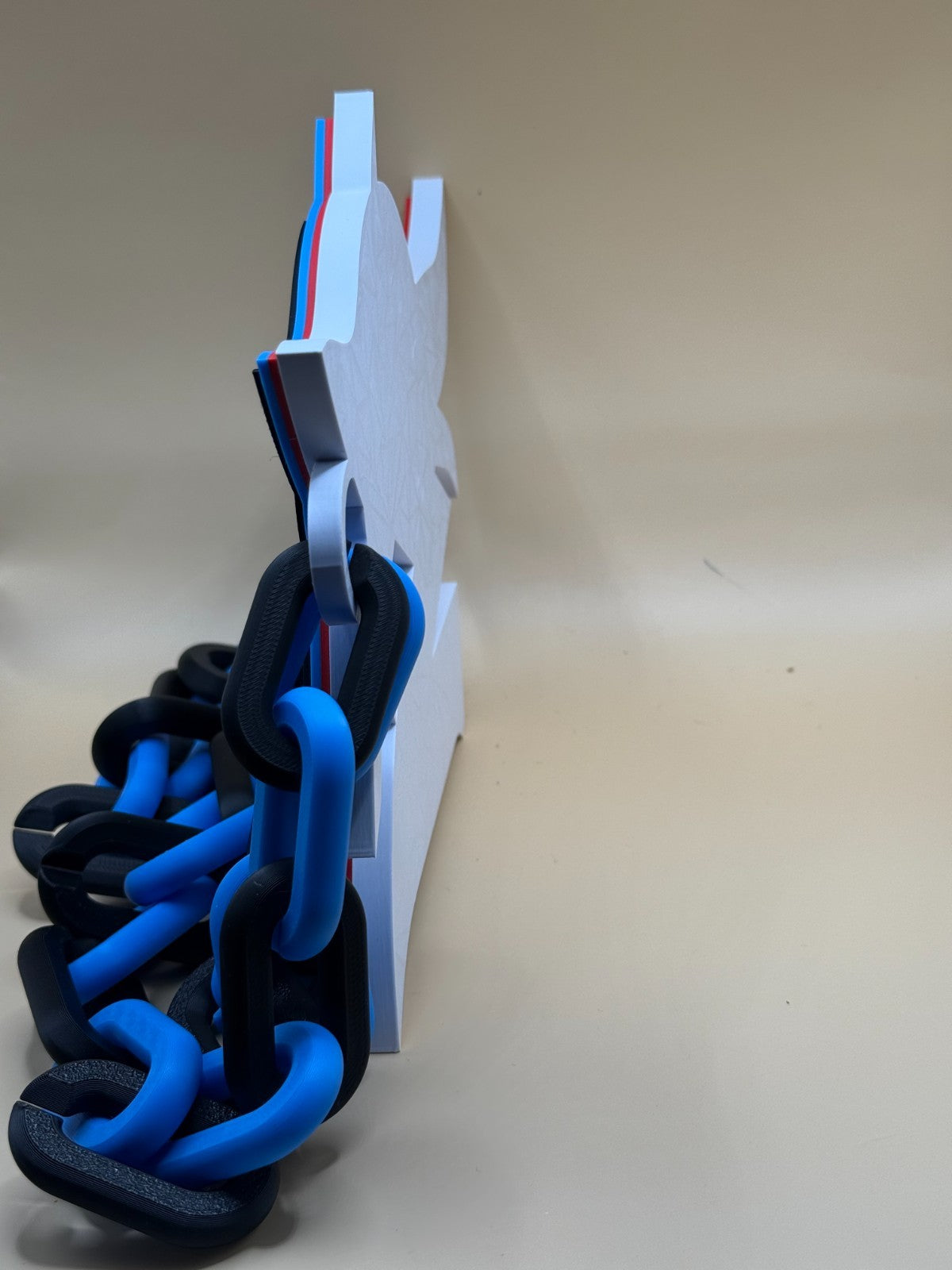 Miami Marlins Oversized Necklace Logo Pendant Turnover Chain Handmade 3D Printed