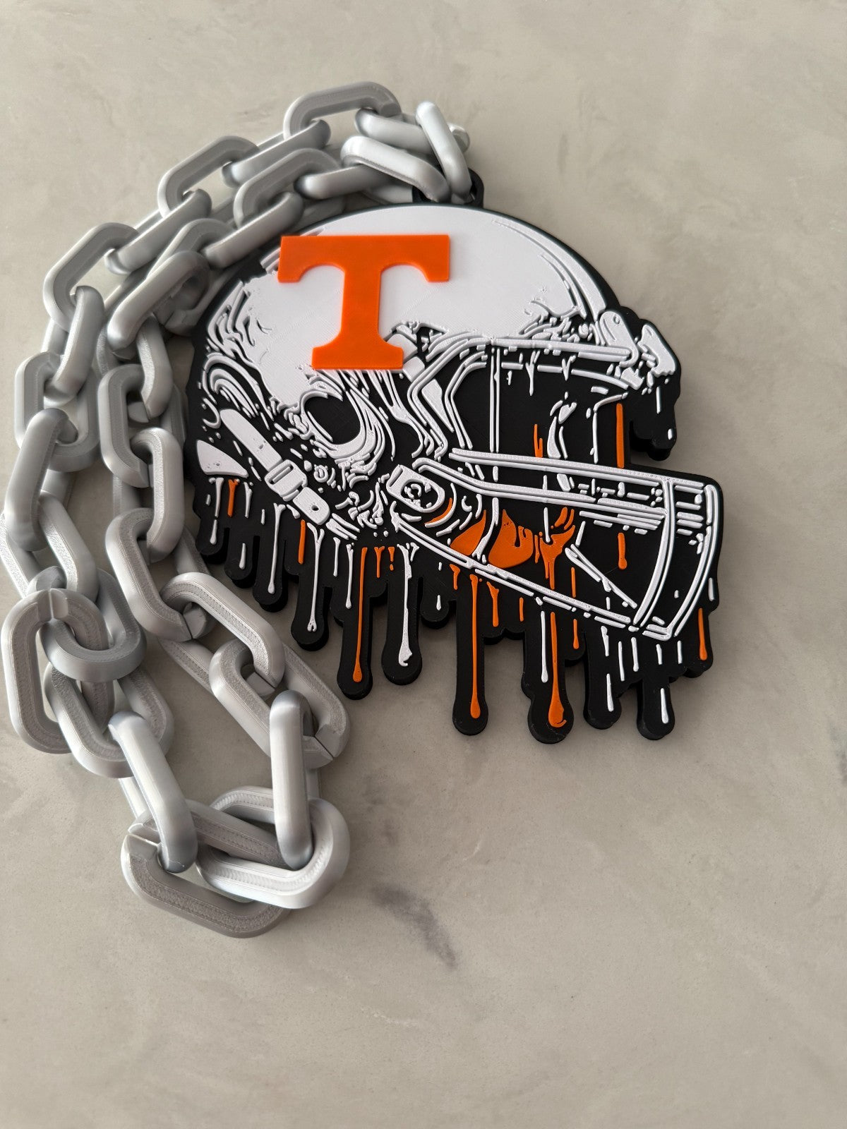 Tennessee Volunteers Oversized Helmet & Drip Hype Chain 'Go Vols' Handmade