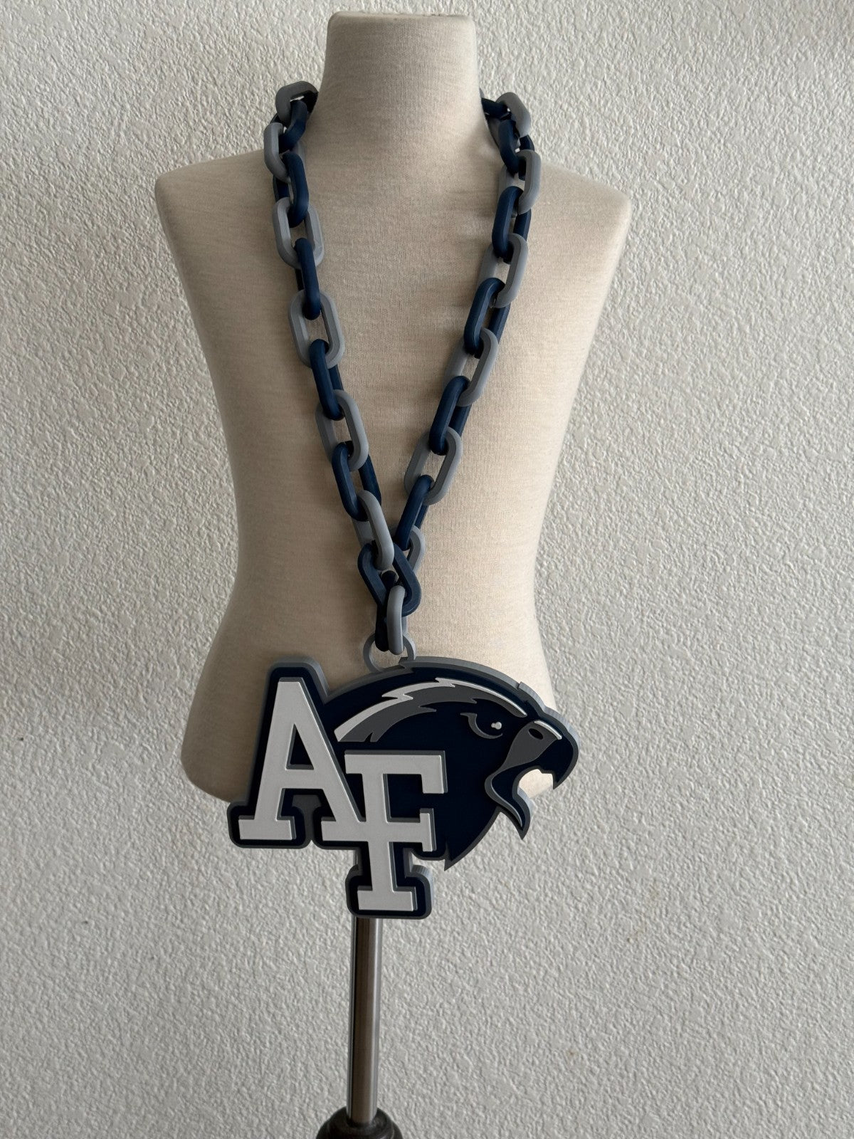 Air Force Falcons Logo Oversized Necklace  Turnover Chain HandMade 3D Printed
