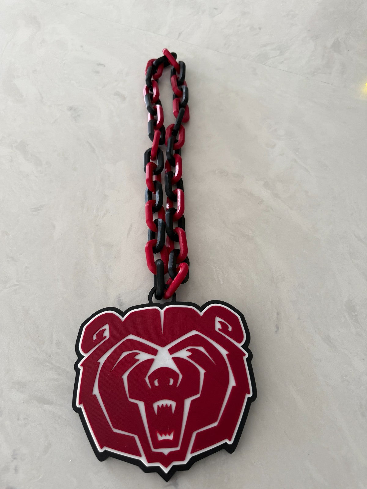 Missouri State Bears State Bears Logo Oversized Necklace Pendant Chain Mo State