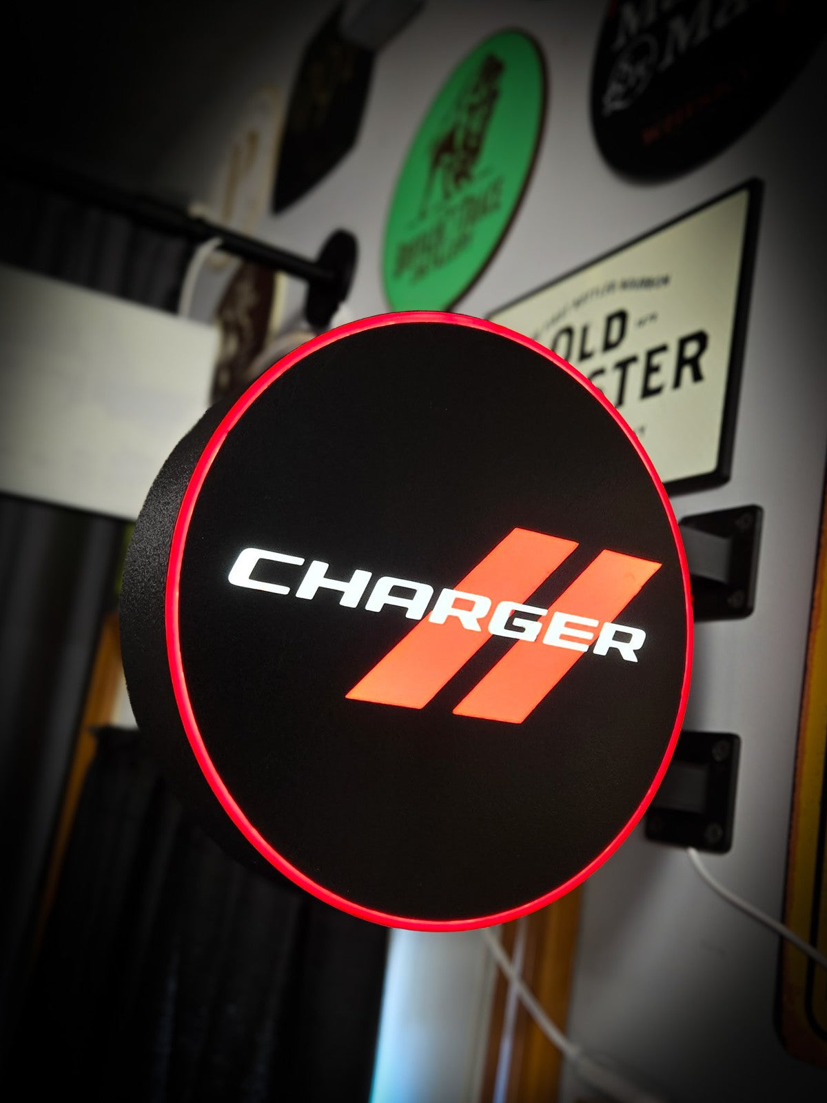 DODGE CHARGER 12 Inch Light Box LED Sign 3D Printed Wall Decor Man Cave Garage