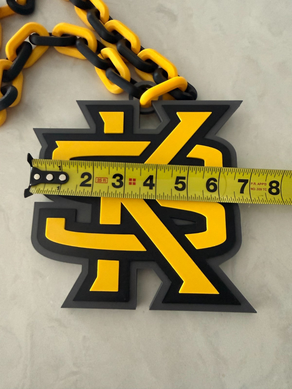 Kennesaw State Owls Logo Oversized Necklace, Pendant Turnover Chain Handmade