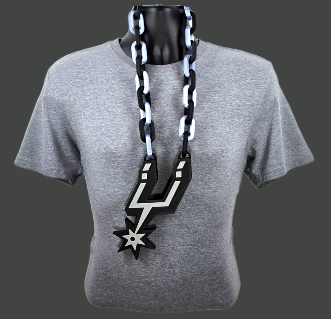 San Antonio Spurs Fan Chain NBA Big Oversized Necklace Basketball Game Day Merch