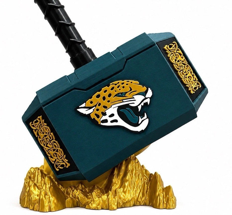 Jacksonville Jaguars 13” Thor Hammer NFL INSPIRED Unique Fan Gifts Man Cave