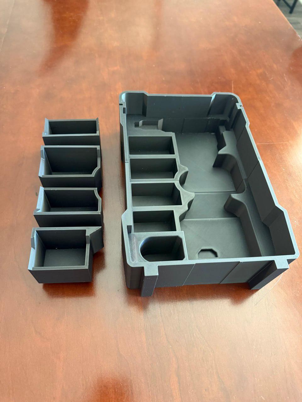 3D Printed Packout Insert For M12 Rivet Gun With Stem Catch And 8 Rivet Bins