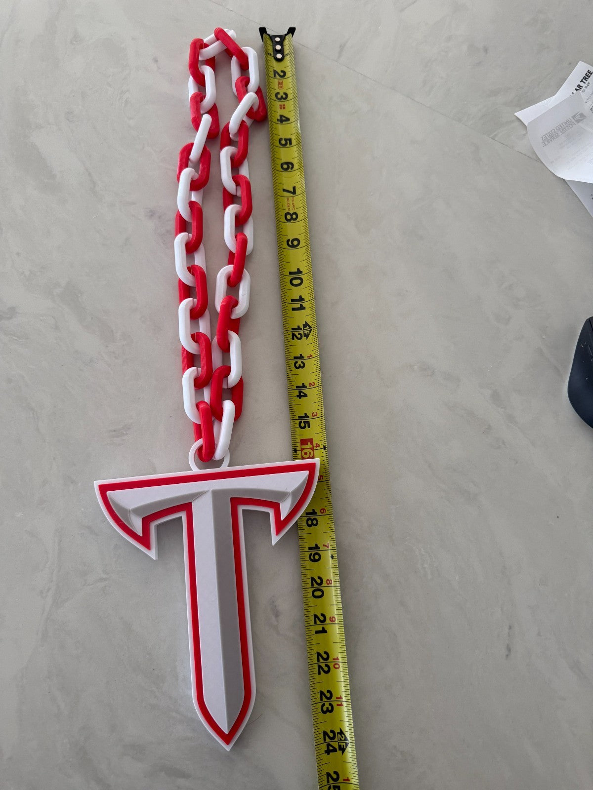 Troy Trojans Oversized Logo Necklace, Hype Chain "Trojans"