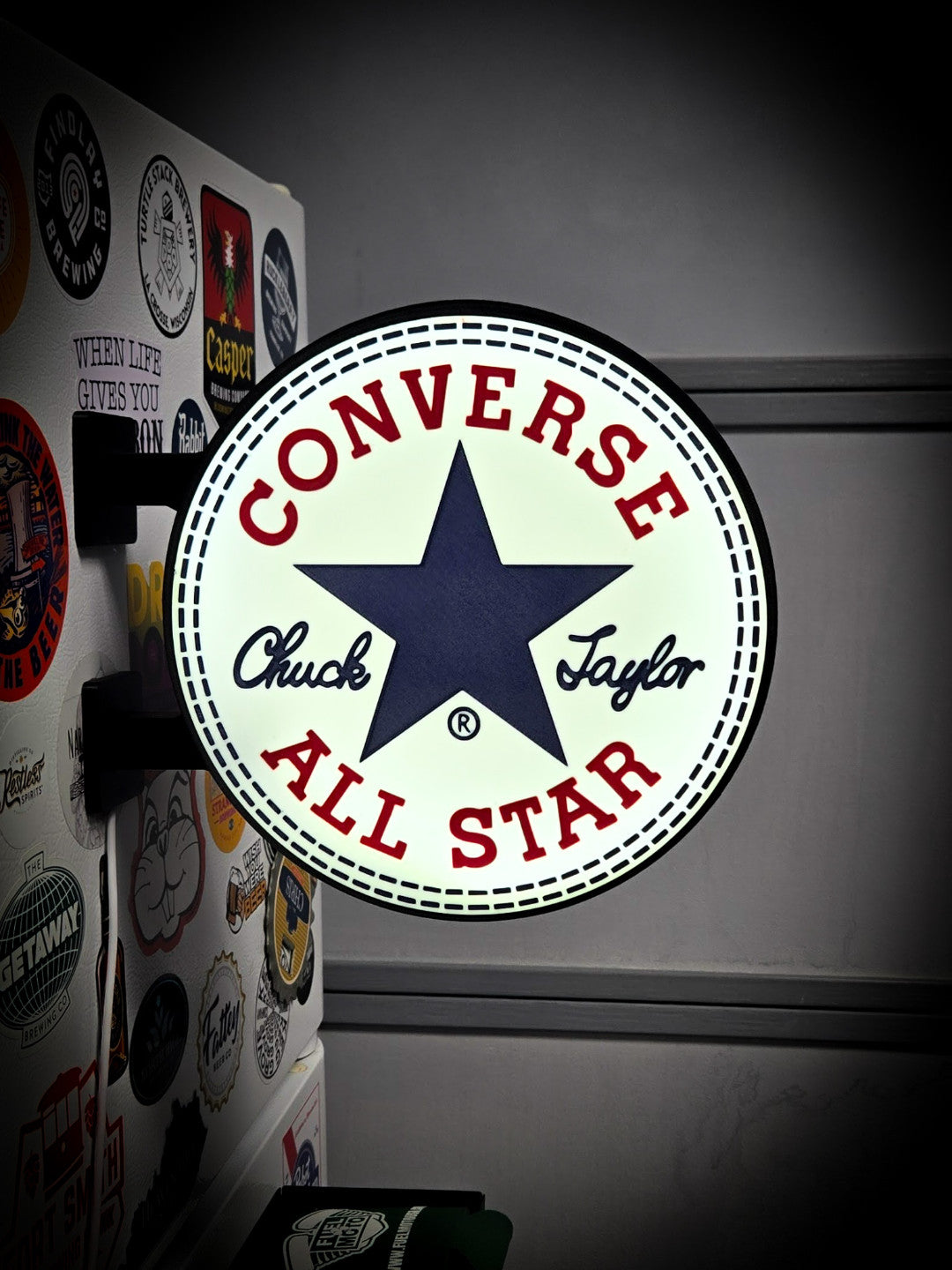 CONVERSE ALL STAR 12 Inch Light Box LED Sign 3D Printed Wall Decor Man Cave