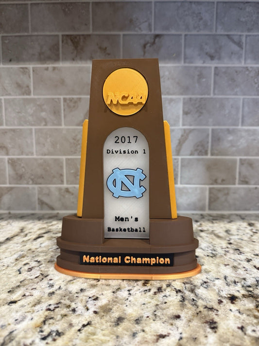 North Carolina Tar heels 2017 national champion trophy 3d printed  basketball