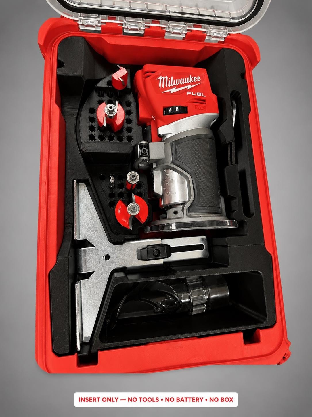Milwaukee Packout Insert for M18 Fuel Compact Router | 3D Printed Organizer