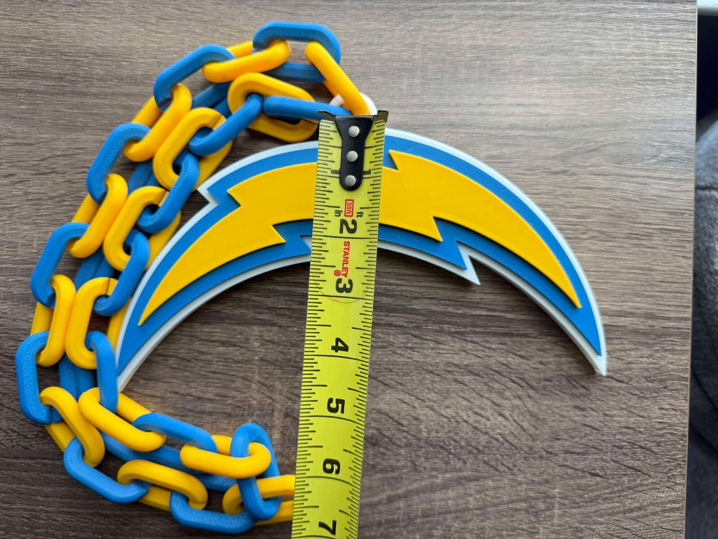 Los Angeles Chargers Oversized Necklace, Hype Chain [Made To Order]
