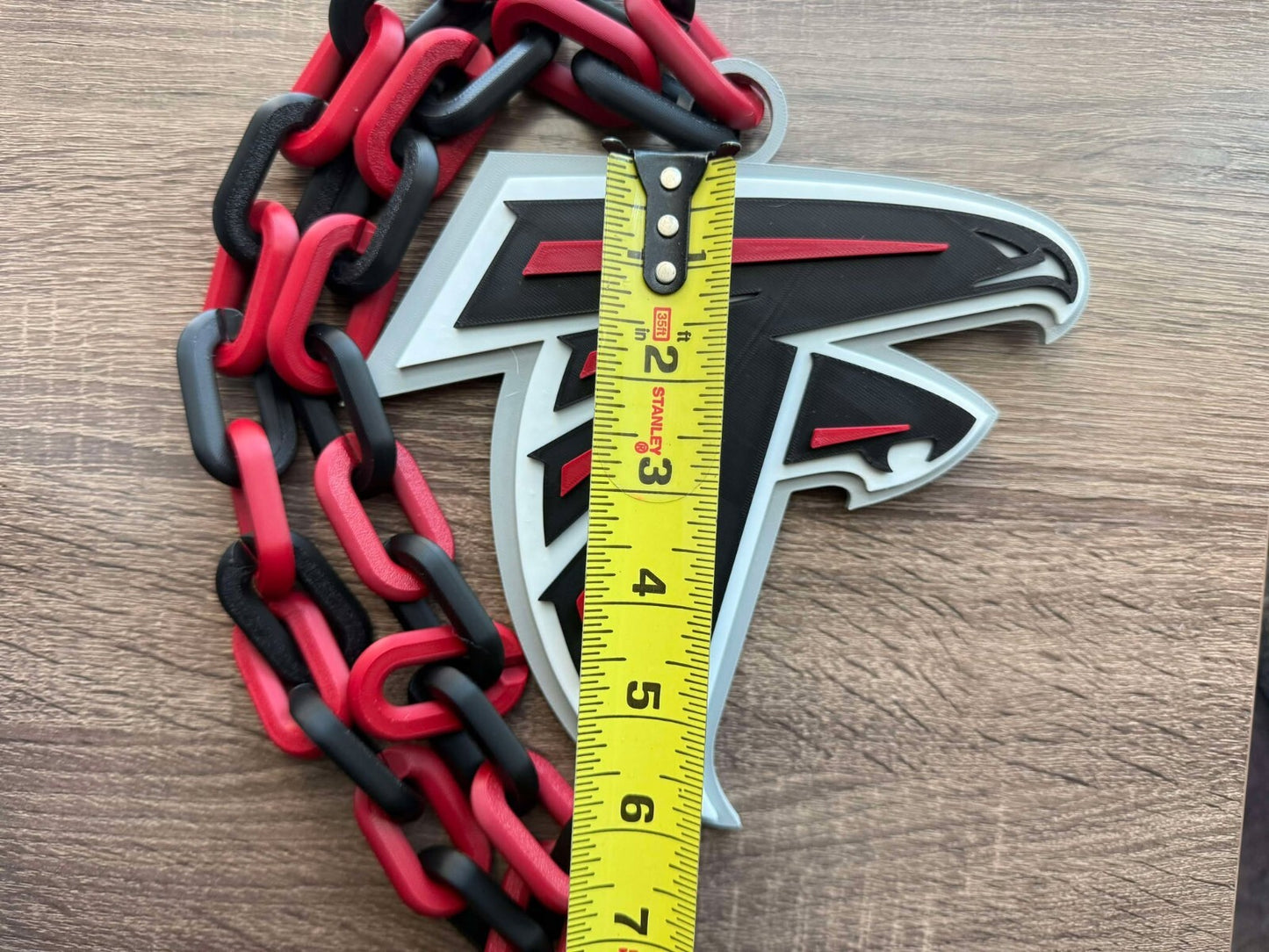 Atlanta Falcons Oversized Necklace, Pendant Chain