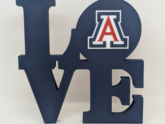 University Of Arizona - Arizona Wildcats Love Park 3D Printed Wall Sign