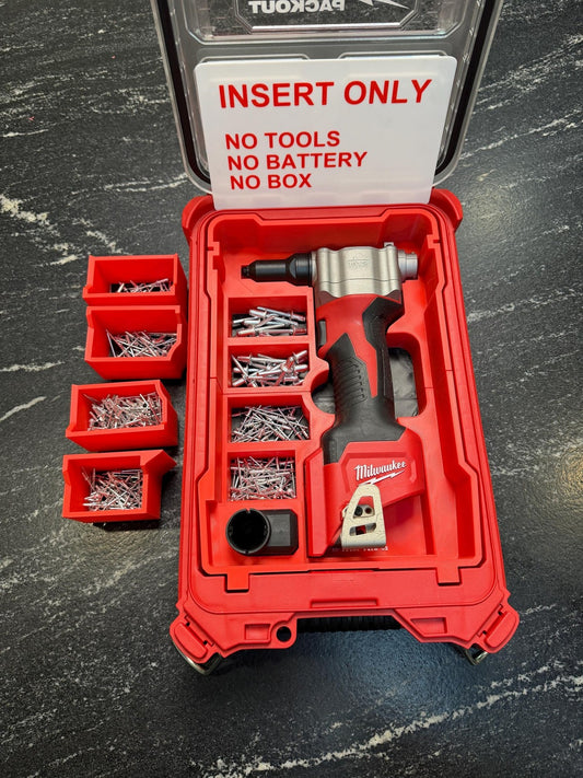 Milwaukee Compatible M12 Rivet Gun Organizing Insert Tray