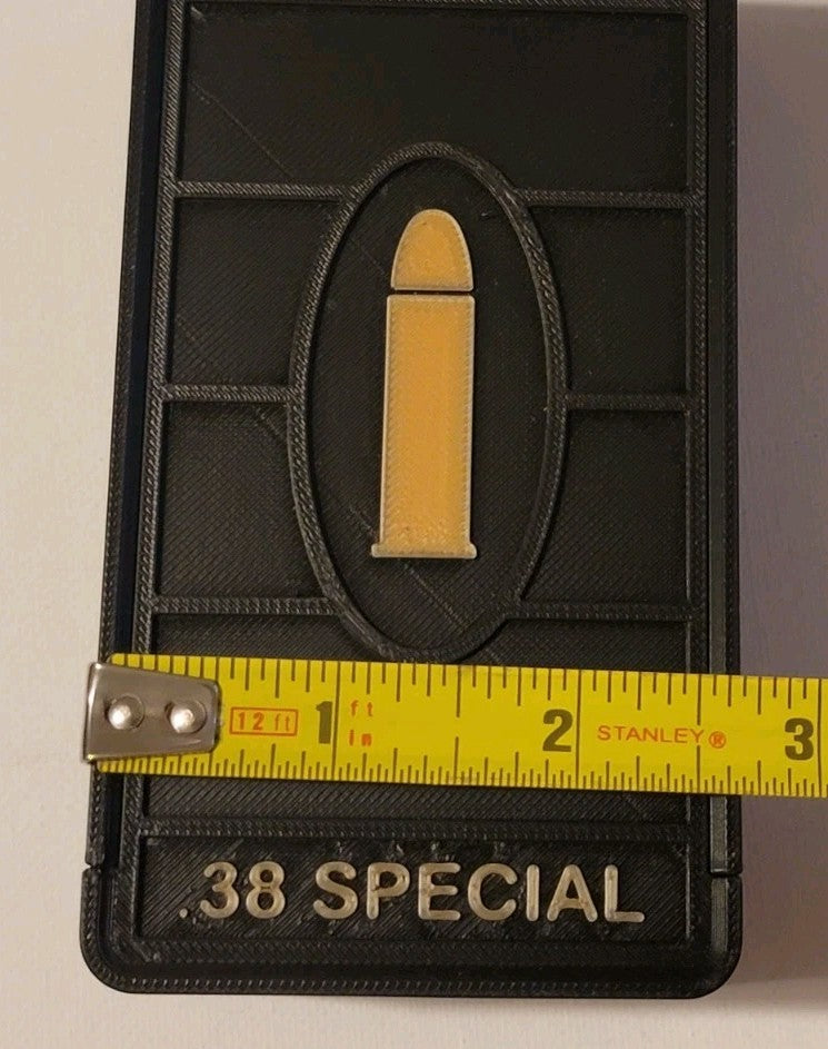 38 Special 50 Rd Ammo Box Holder Slide Lid 3d Printed Black Gold