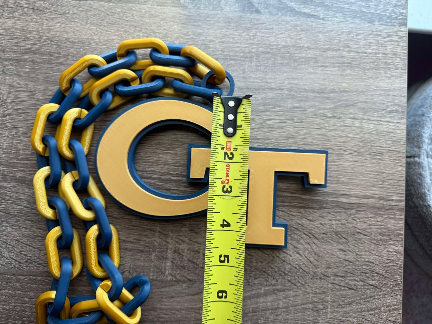 Georgia Tech Yellow Jackets Oversized Necklace, Pendant [Made To Order]