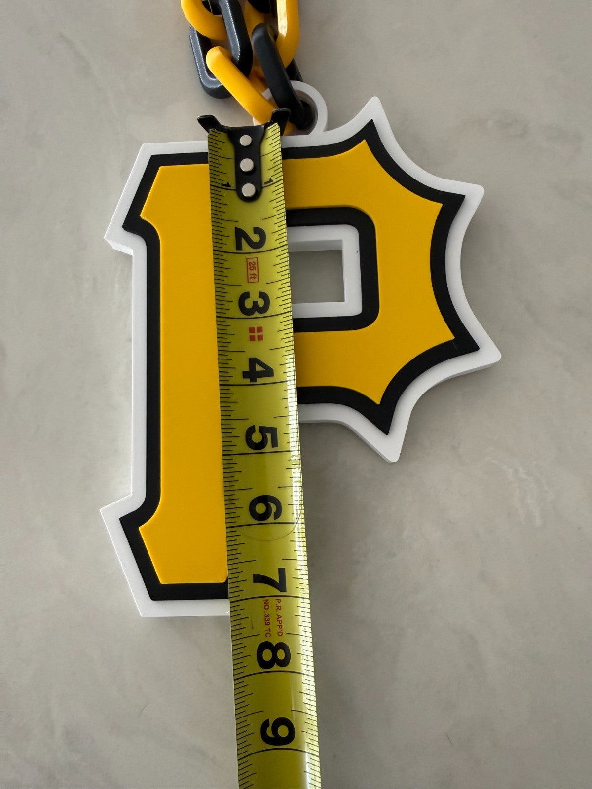 Pittsburgh Pirates Oversized Necklace Pendant Handmade 3D Printed