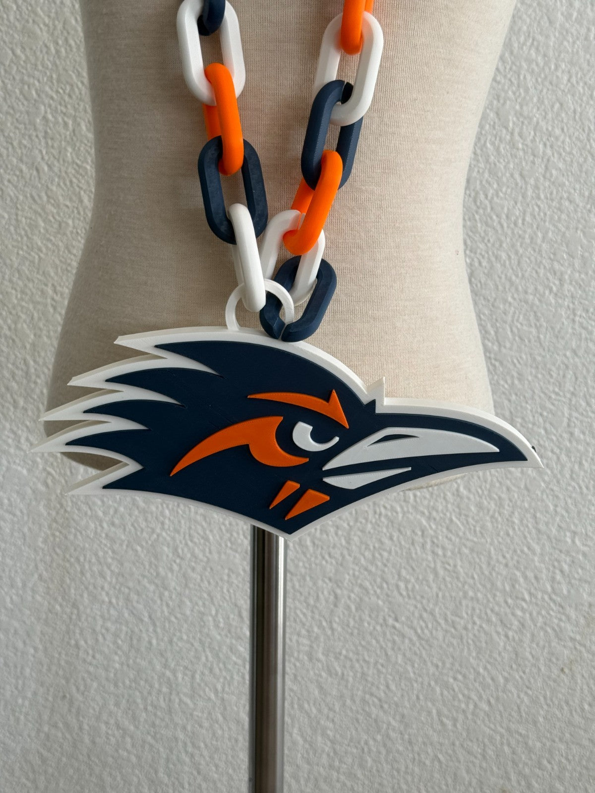 UTSA Roadrunners Oversized Necklace Pendant Handmade 3D Printed