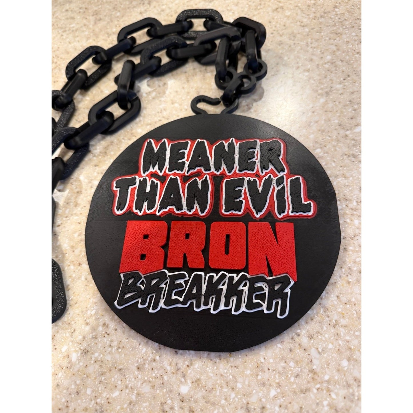 Bron Breakker WWE hype fan chain necklace